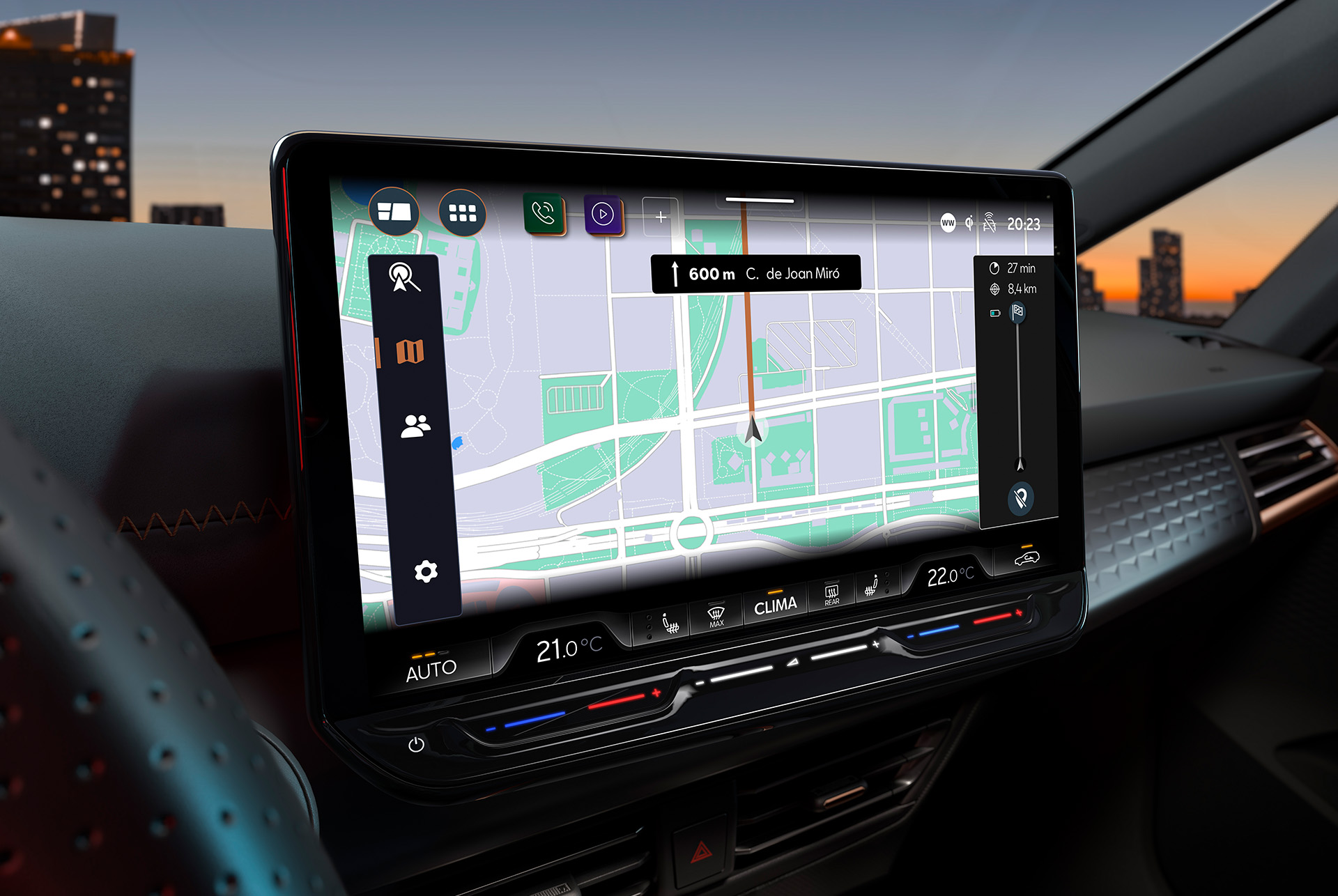 CUPRA Born 12.9inch infotainment screen 