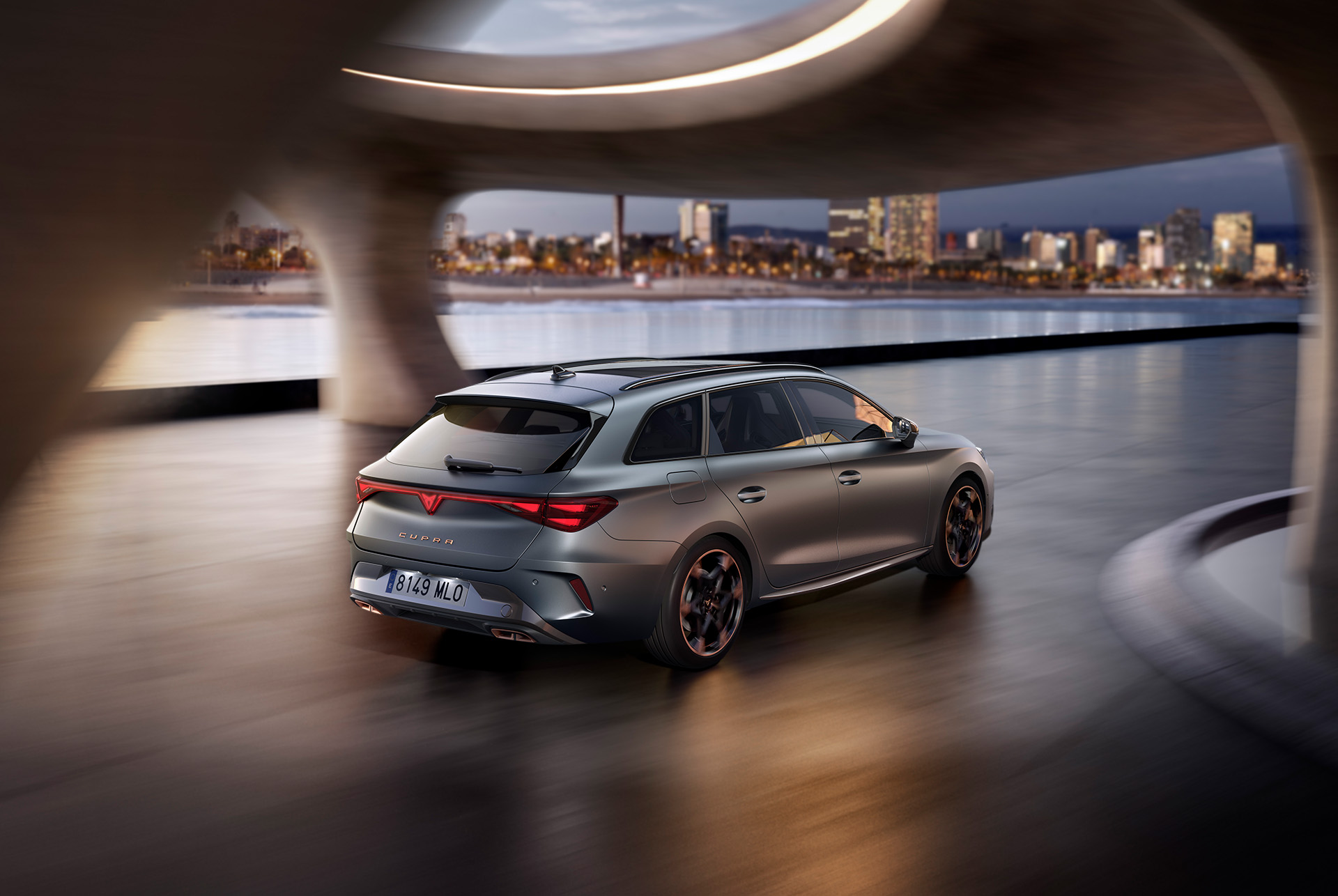 new 2024 cupra leon sportstourer phev in motion